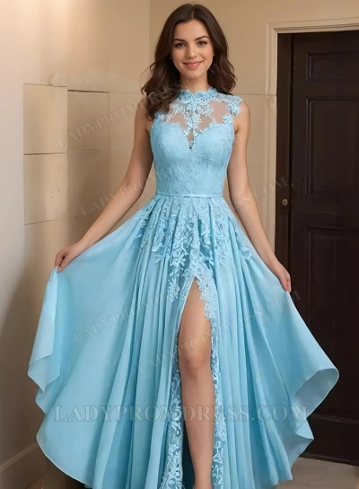 2025 Blue Sweetheart Floor Length Prom Dresses