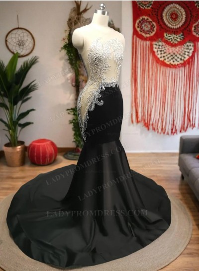 Black Mermaid Prom Dresses 2025