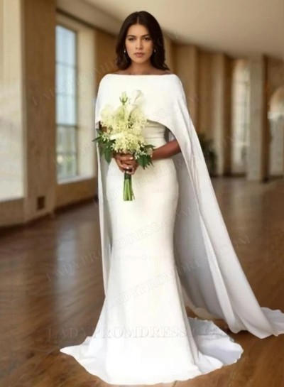 2025 Glorious Mermaid/Trumpet Wedding Dresses / Bridal Gowns With Capes 