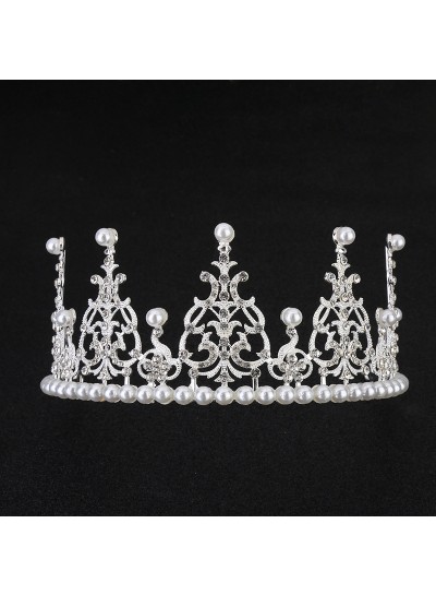 Lovely Girl's Shiny Princess Crown First Communion Crown Girl's Headwear Birthday Crown